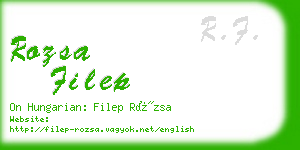 rozsa filep business card